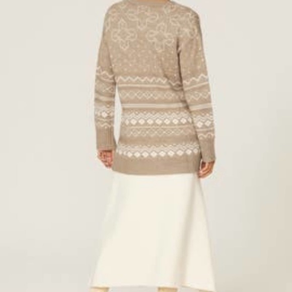 Thakoon Fair Isle tan sweater size small - Picture 2 of 6